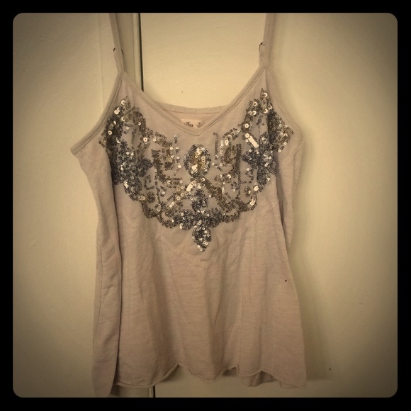 Sequined flowy tank top - Picture 1 of 1